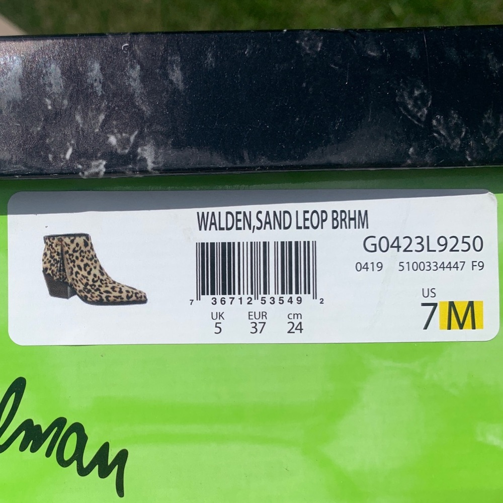 SAM EDELMAN Walden Bootie Ankle Boot Leopard Sand - Picture 9 of 9